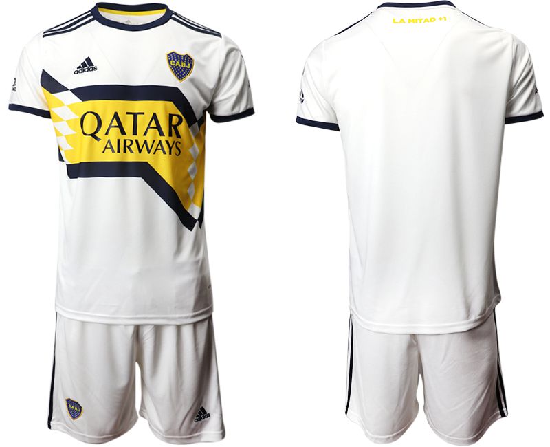 Men 2020-2021 Club Boca juniors away white blank Adidas Soccer Jersey->boca juniors->Soccer Club Jersey